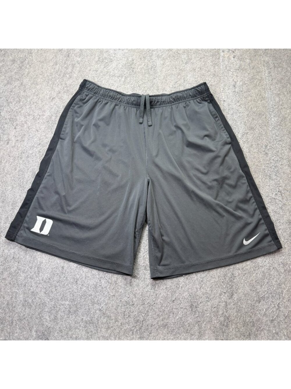 Duke Blue Devils Nike Shorts Men XL Gray Black Performance 10" Athletic DRI-FIT